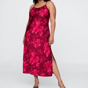 Floral Red Sleeveless Dress